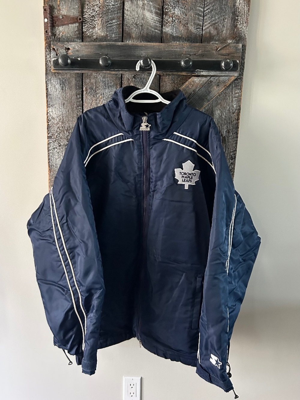 Men's Vintage Starter Toronto Maple Leafs Lined Full Zipper Jacket